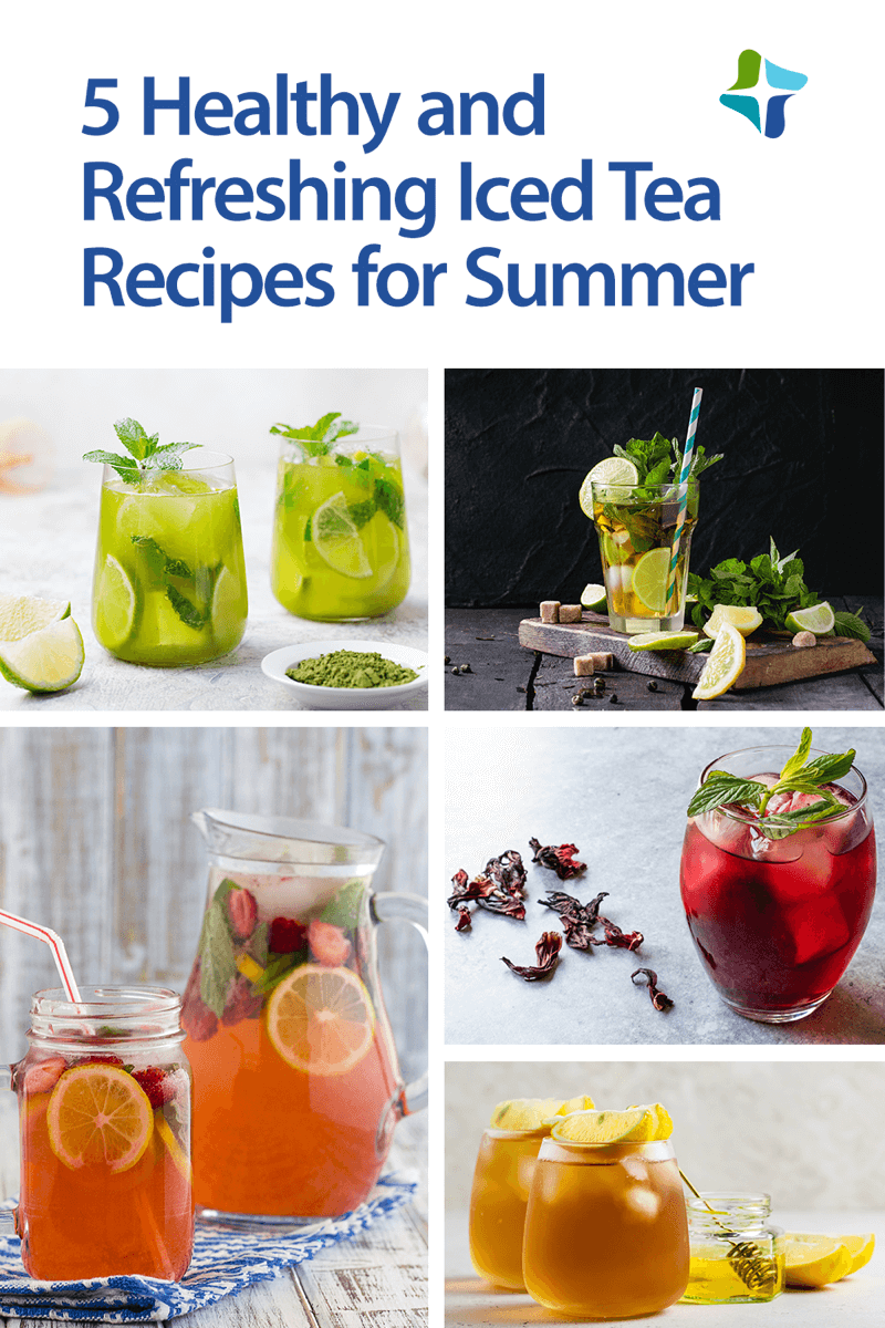 5 Healthy and Refreshing Iced Tea Recipes for Summer | Pin for later! 