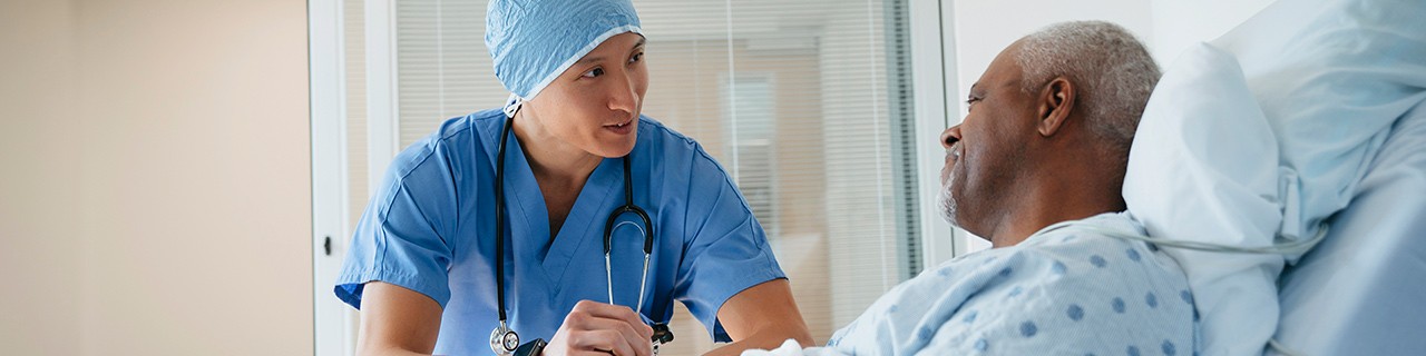 Male provider caring for his patient