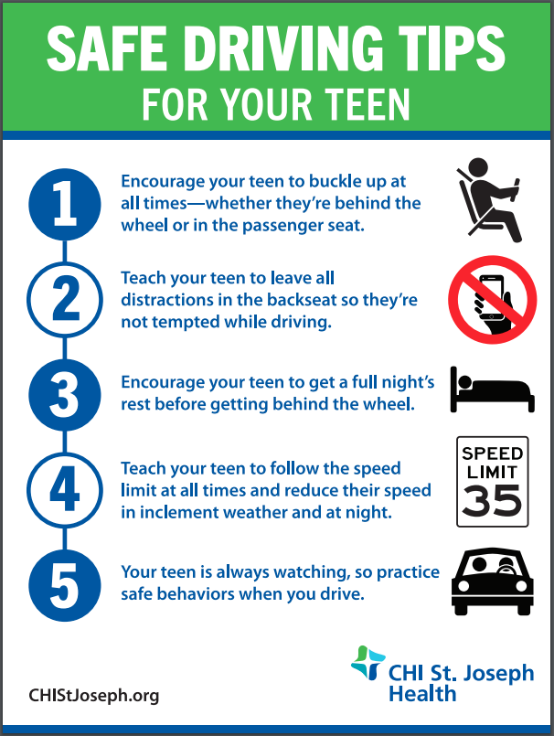 Tips For Keeping Your Teen Safe On The Road | St. Joseph Health