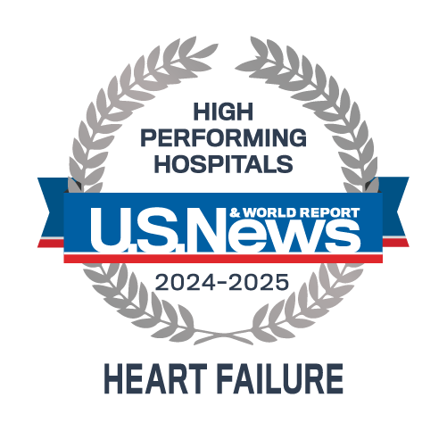 St. Joseph Health badge for high performing in heart failure